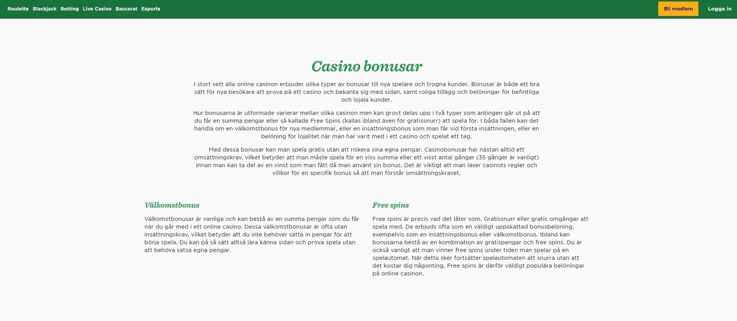 Spela på online casino mr Green