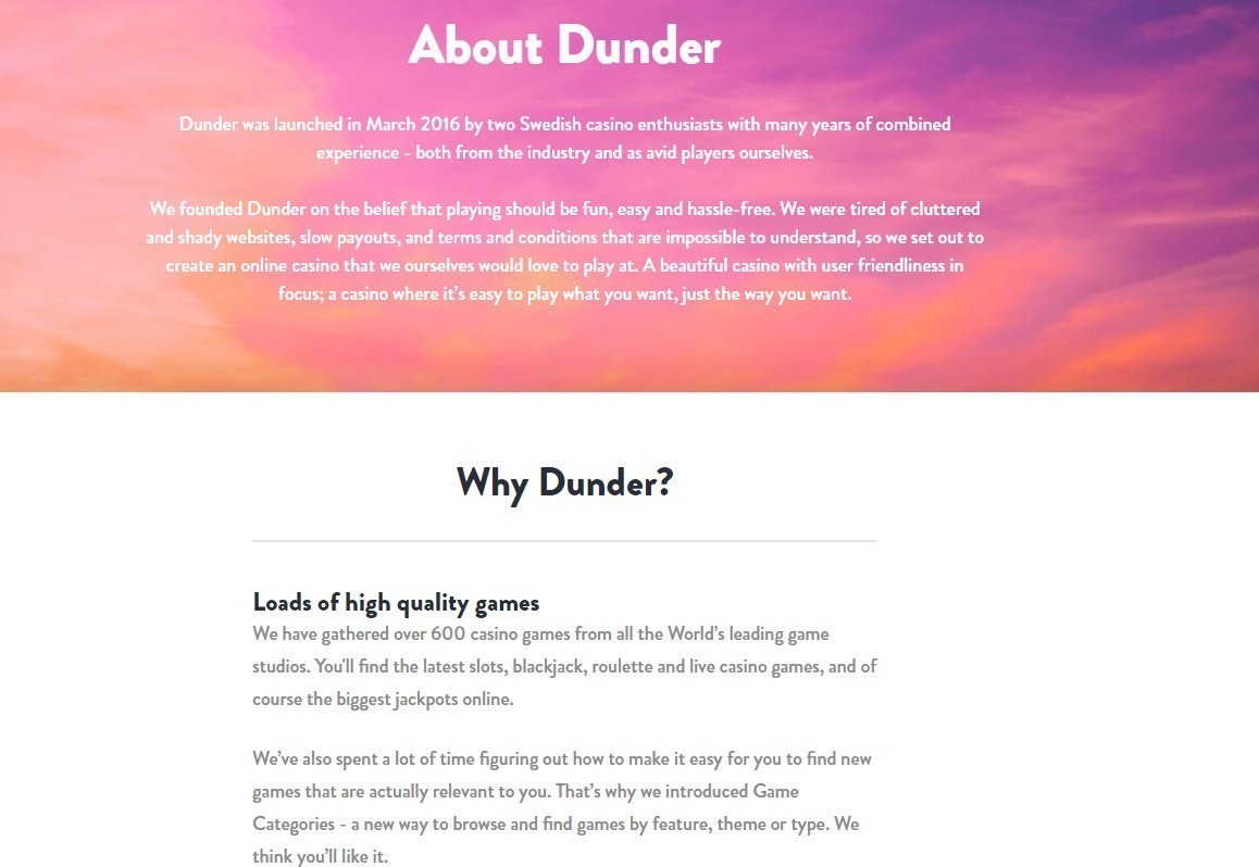 Dunder casino