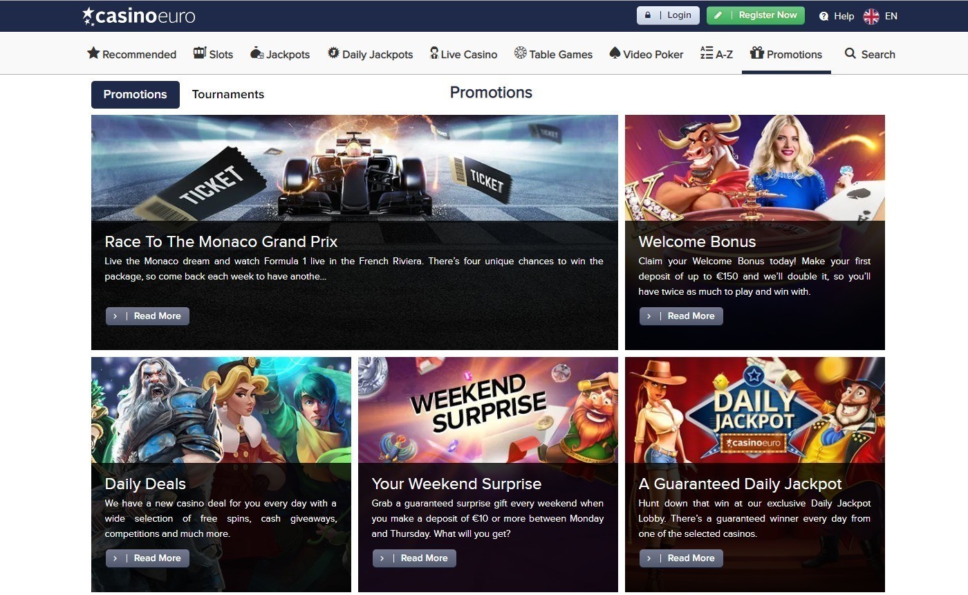 bonusar pa Casino Euro