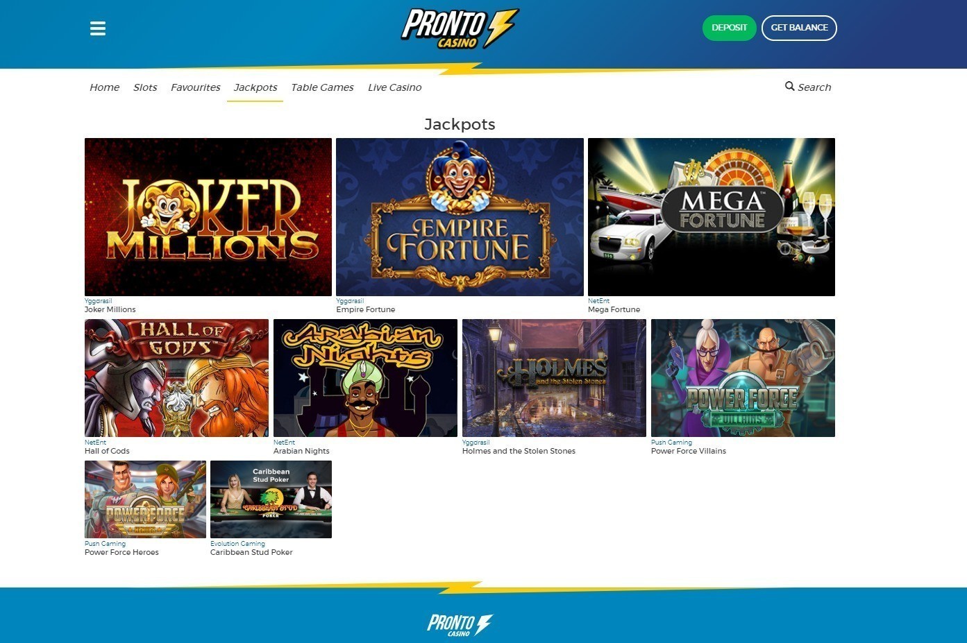 Pronto Casino Jackpot
