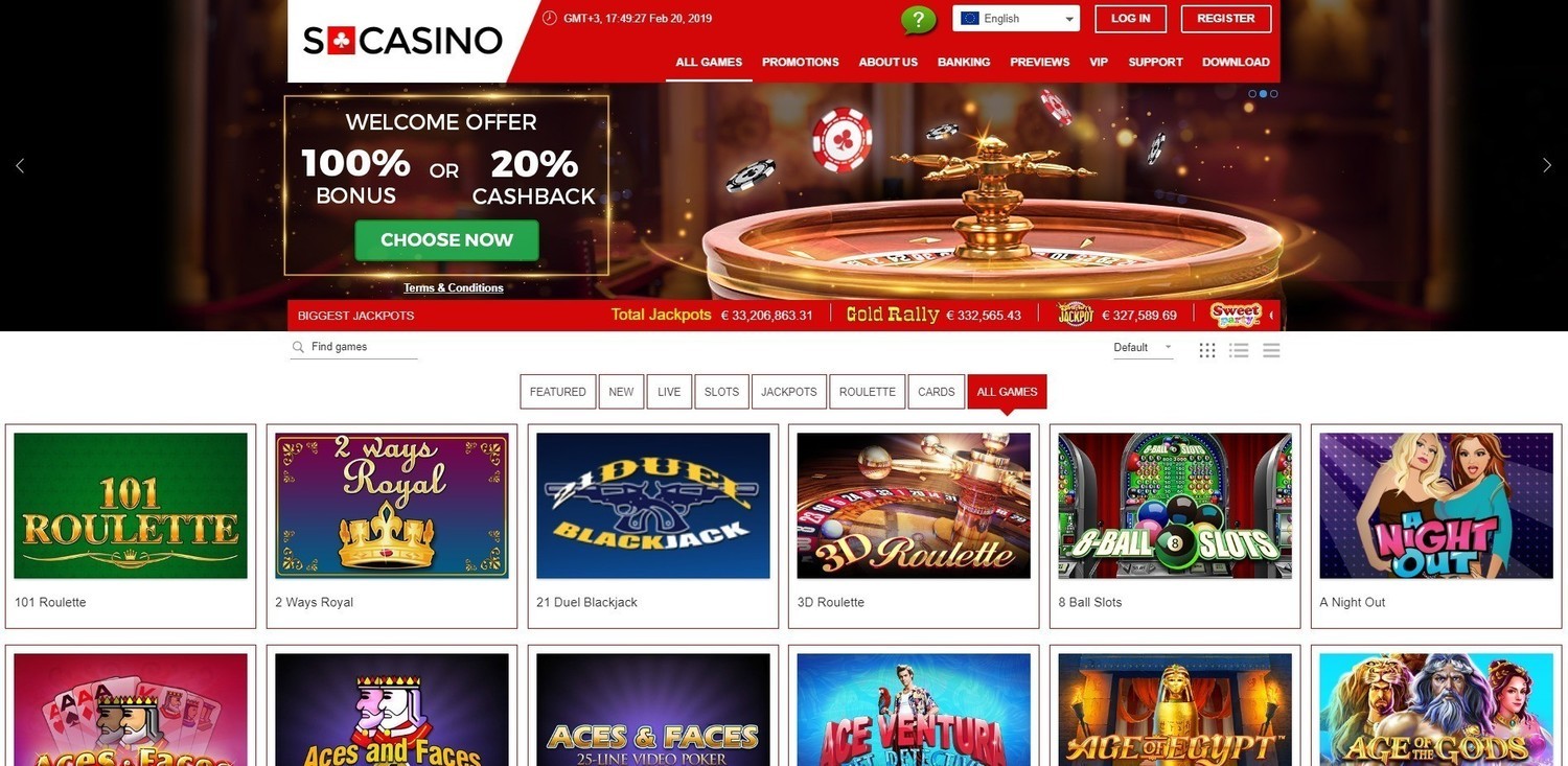 SCasino Nätcasino