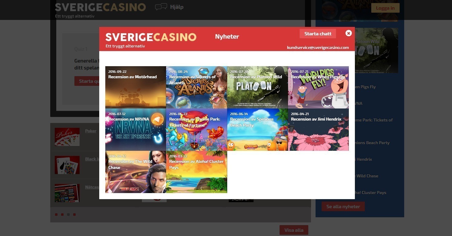 Sverige Casino Spelautomater