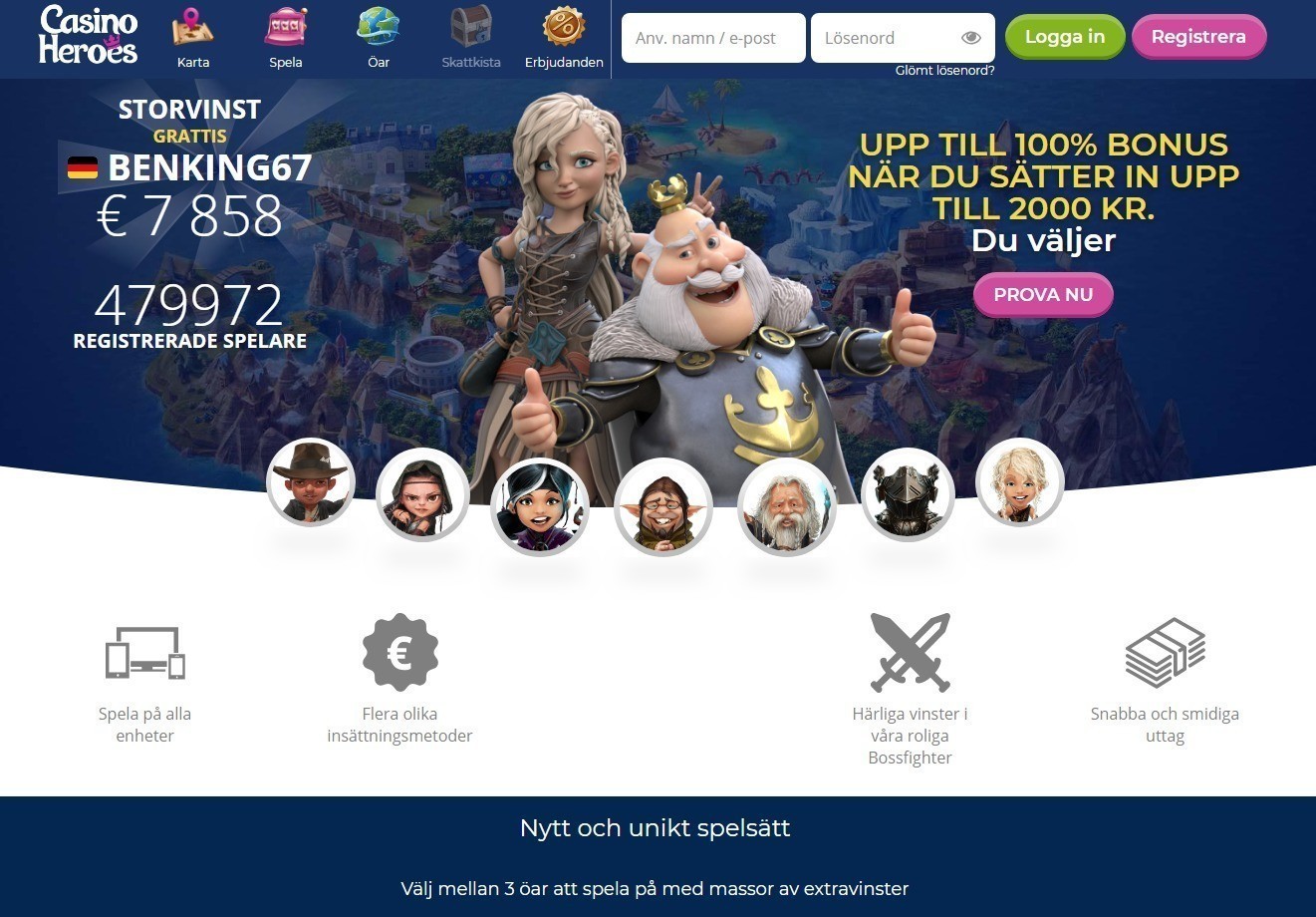 Casino Heroes Recension
