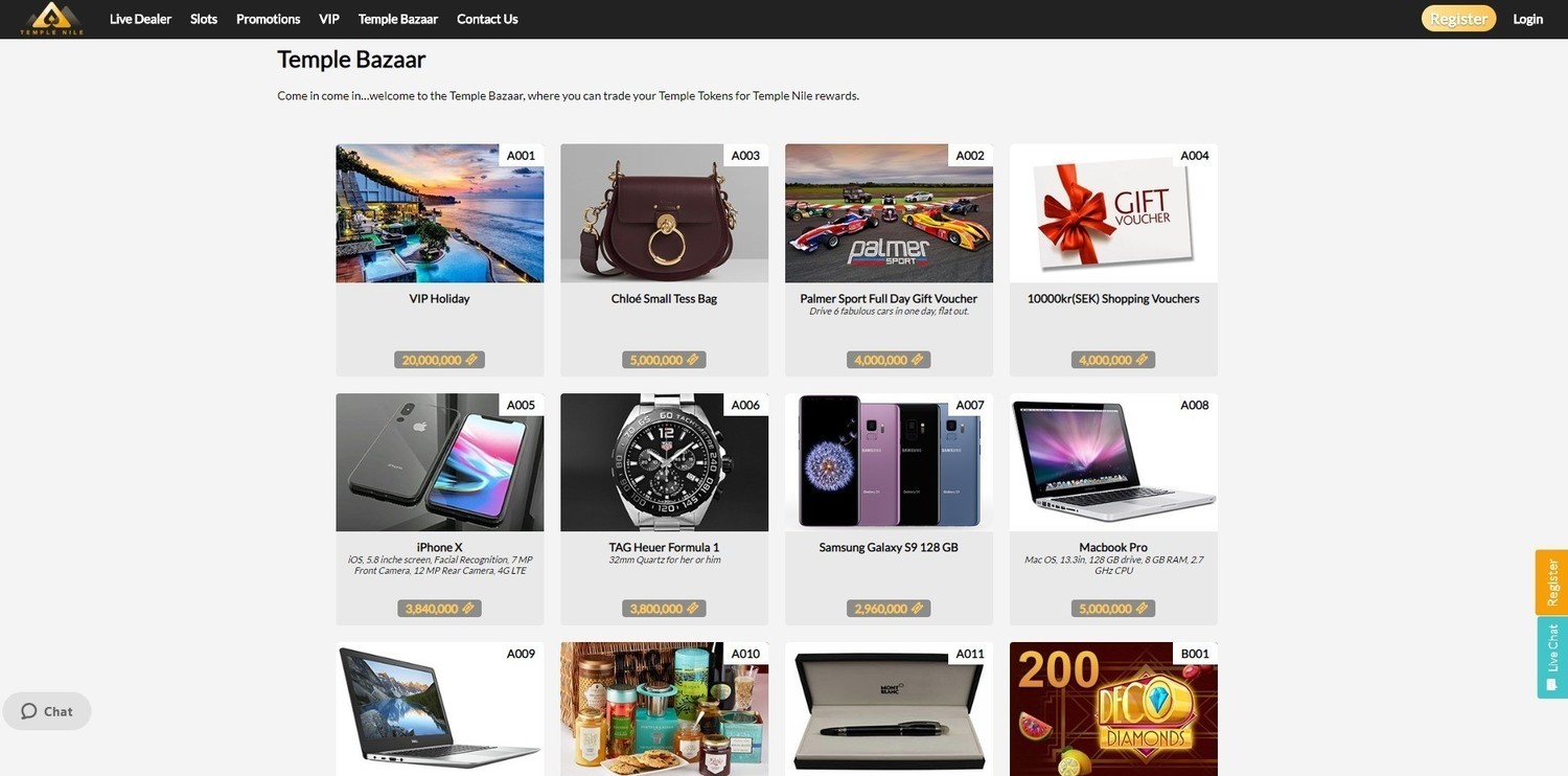Temple Nile online shop