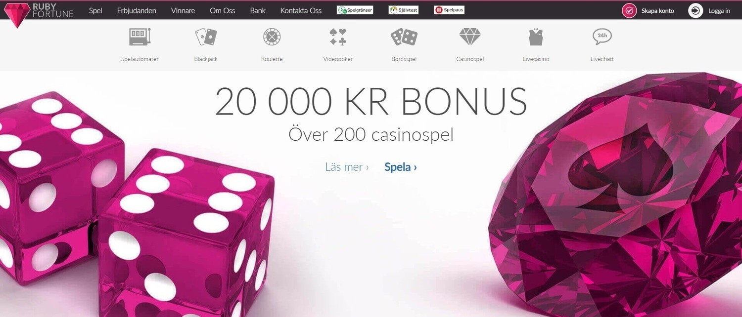 Ruby Fortune bonusar