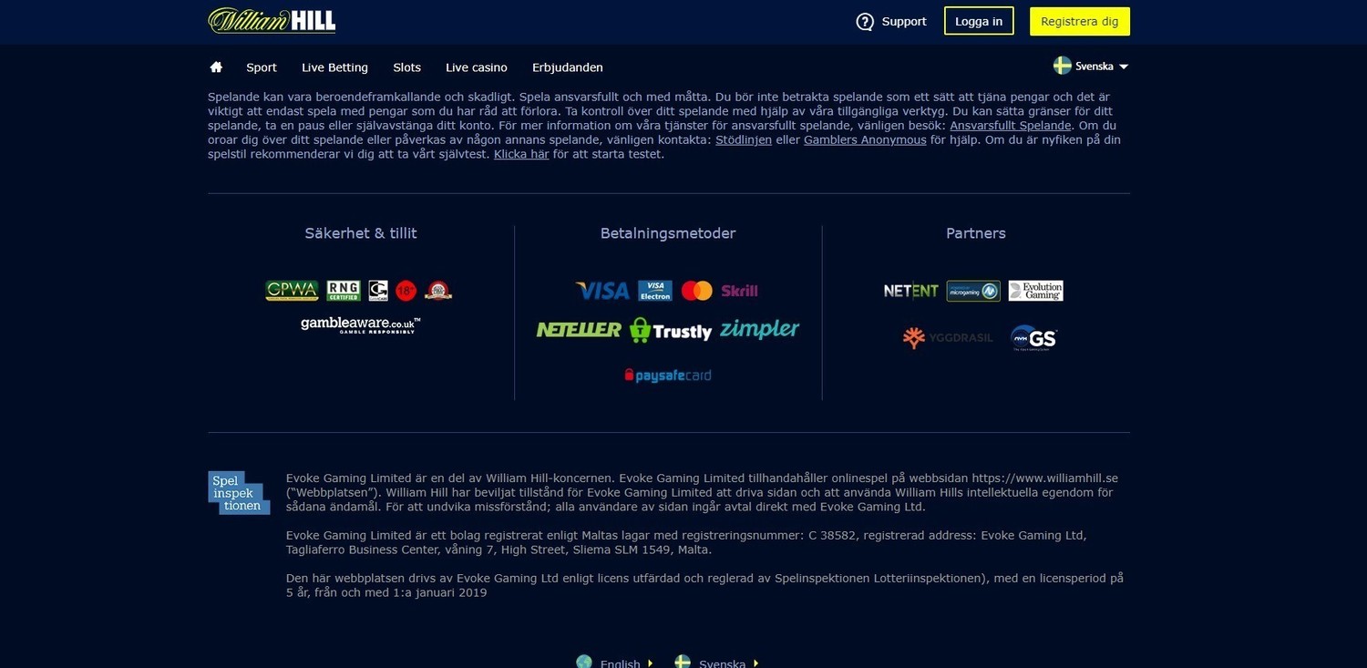 William Hill online casino