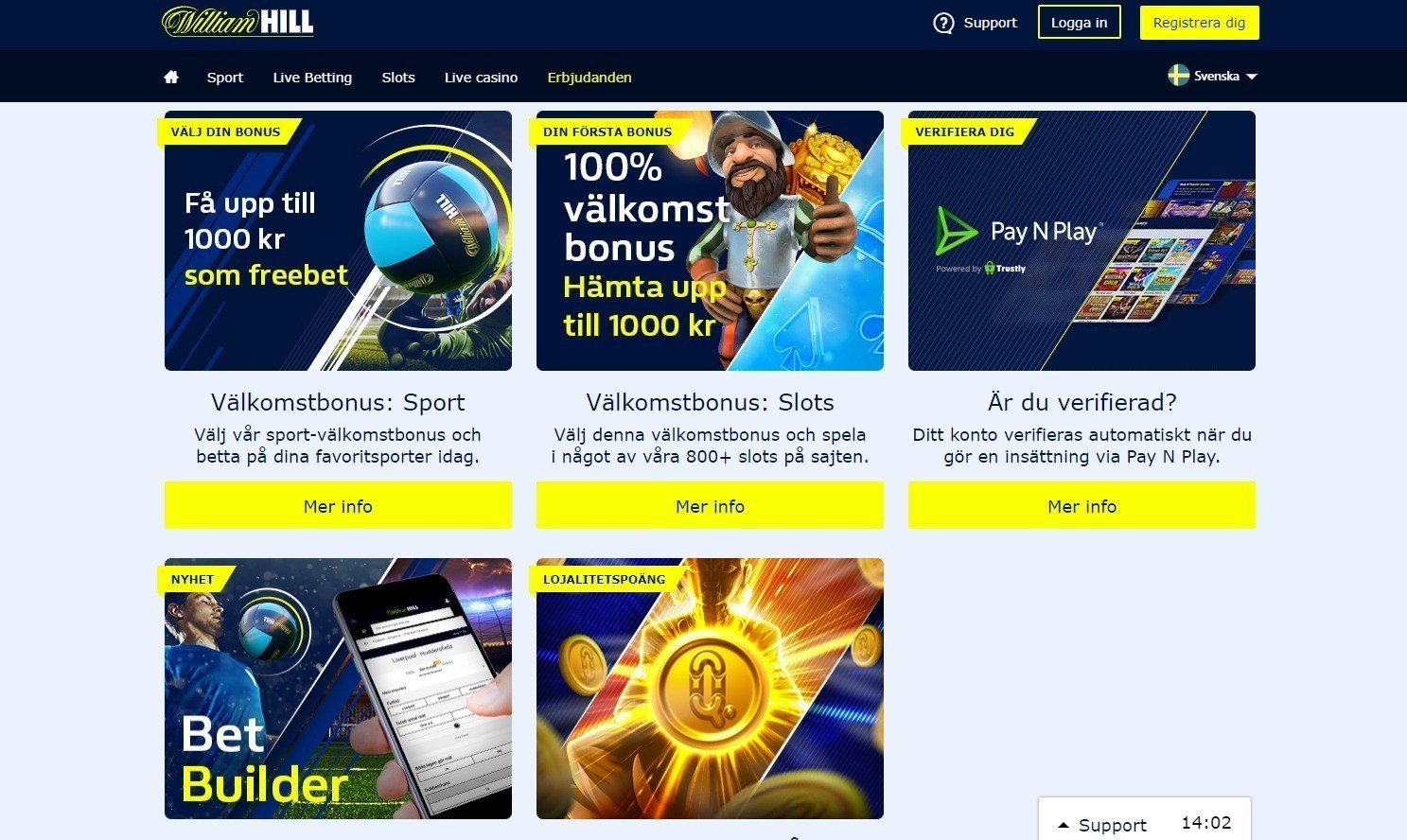 William Hill bonusar